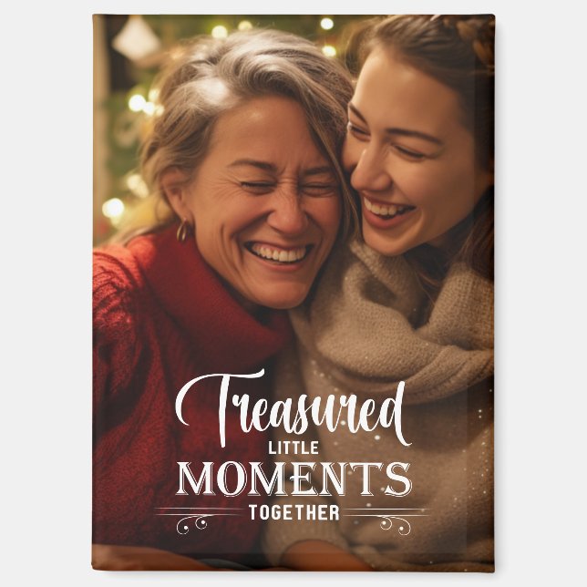 Treasured Moments White Script Magnet (Front)