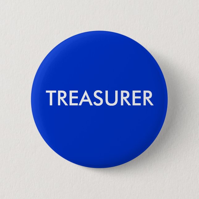 TREASURER 2 INCH ROUND BUTTON (Front)