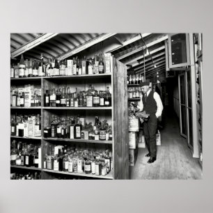 TREASURY DEPT PROHIBITION LAB 1920's Poster