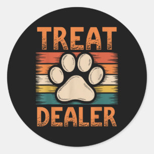 Treat Dealer Mens Funny Mens Treat Dealer  Classic Round Sticker