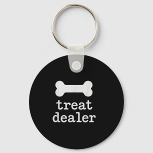Treat Dealer Quote With Paw Graphic Keychain