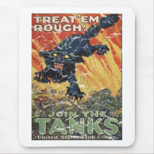 Treat 'Em Rough-1918 - distressed Mouse Pad