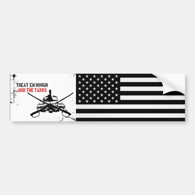 Treat 'em Rough bumper sticker (Front)