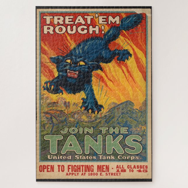 Treat 'em rough - Join the tanks Jigsaw Puzzle (Vertical)