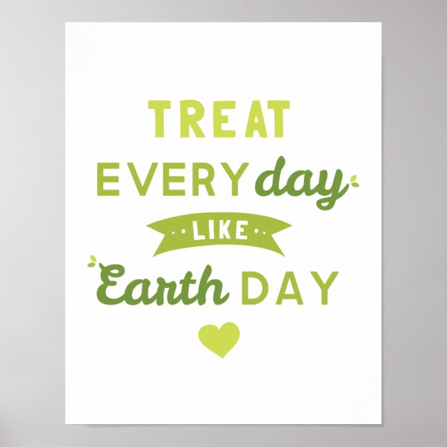 Treat Everyday Like Earth Day Poster (Front)