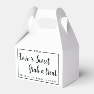 Treat favour box Love Is Sweet Grab a Treat simple