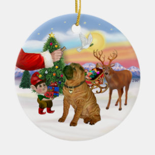 Treat for a Chinese Shar Pei Ceramic Ornament
