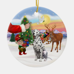 Treat for a Dalmatian Ceramic Ornament
