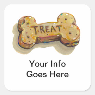 Treat for dog lovers fun art sitters trainers pets square sticker