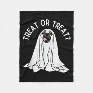 Treat Or Treat Funny Dog Halloween 1 Fleece Blanket