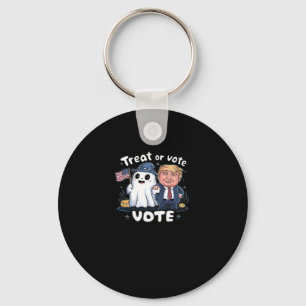 Treat Or Vote, Spooky Trumpkin, Halloween Graphic, Keychain