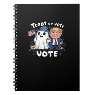 Treat Or Vote, Spooky Trumpkin, Halloween Graphic, Notebook