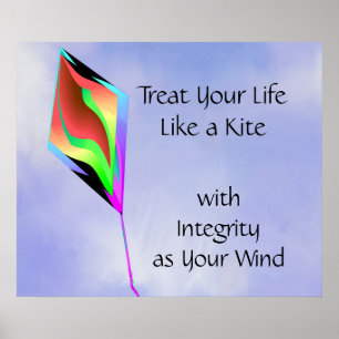 TREAT YOUR LIFE LIKE A KITE Poster