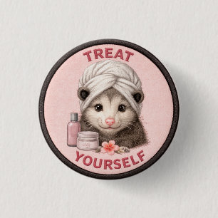 Treat Yourself 1 Inch Round Button