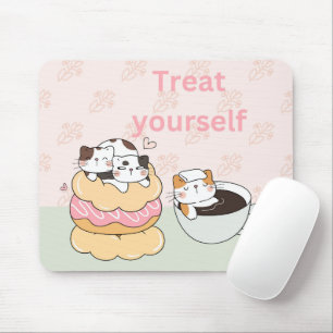 Treat Yourself Cats Mouse Pad