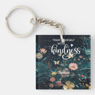 Treat Yourself with Kindness Keychain