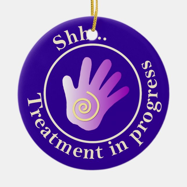 Treatment In Progress Yin Yang Door Hanger Ceramic Ornament (Front)