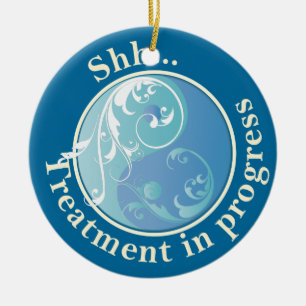 Treatment In Progress Yin Yang Door Hanger Ceramic Ornament