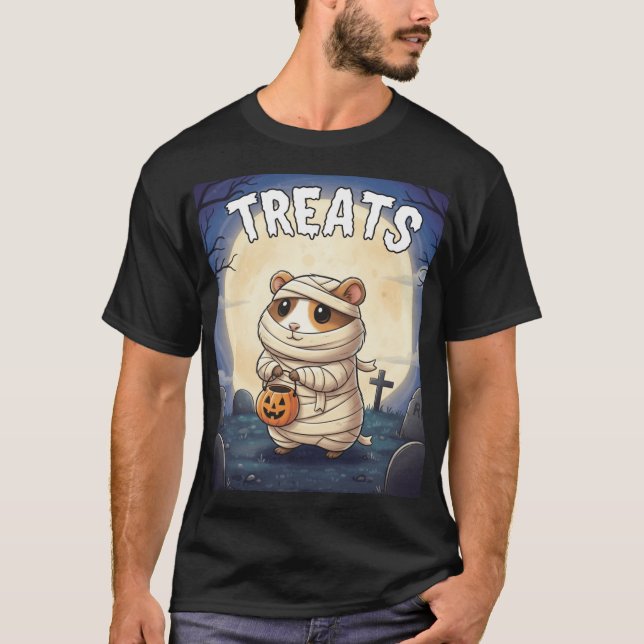 Treats – Mummy Guinea Pig Halloween TinyFur Shirt (Front)