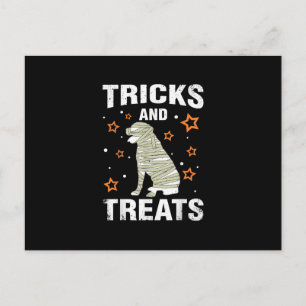 Treats _ Tricks Rottweiler Halloween Costume Mummy Postcard