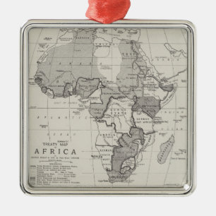 Treaty Map of Africa Metal Ornament