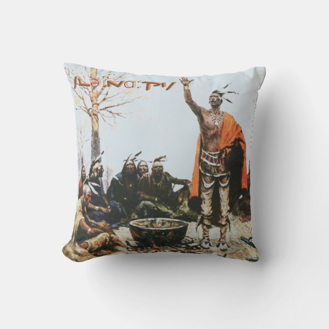 "Treaty of Greenville" Throw Pillow (Front)