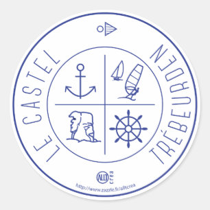 Trebeurden The Castel Classic Round Sticker