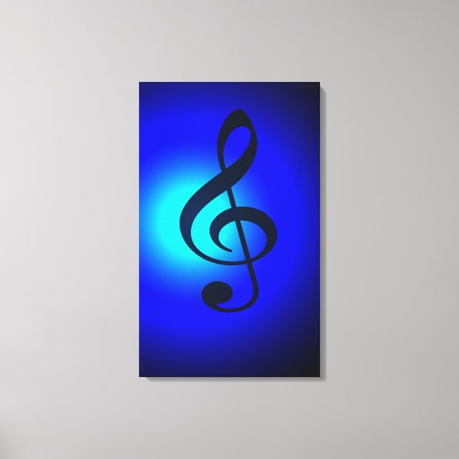 Treble Blue Canvas Print (Front)