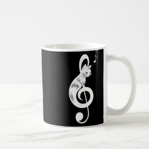 Treble Clef Black Cat Music Kitten Notes Musician Coffee Mug
