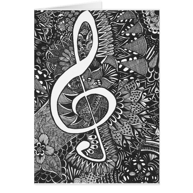 Treble Clef blank card (Front)