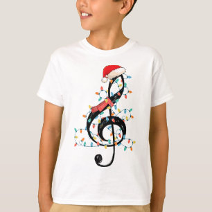 Treble Clef Christmas Lights Music Christmas Lover T-Shirt