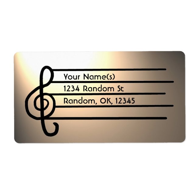 Treble Clef customizable address labels (Front)