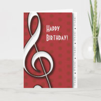 Treble Clef Customizable Music Card