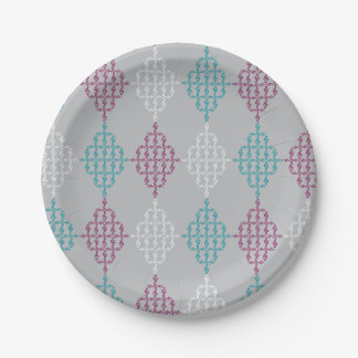 Treble Clef Diamonds Paper Plate