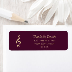Treble Clef Elegant Script Music Teacher Modern