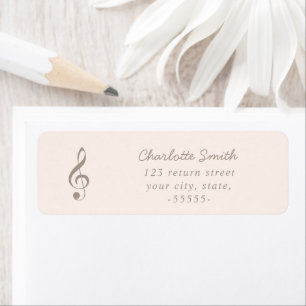Treble Clef Élégant Script Musique Enseignant Mode