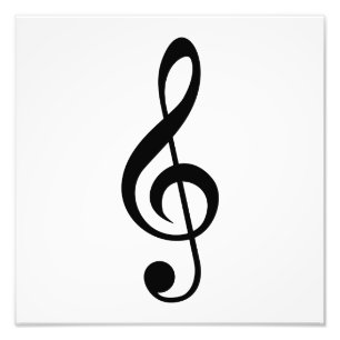 Treble Clef G-Clef Musical Symbol Photo Print