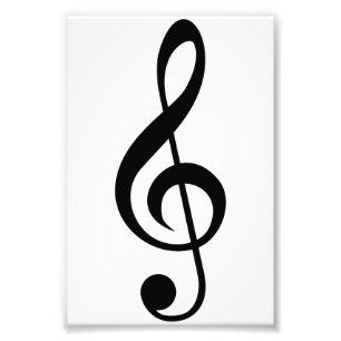 Treble Clef G-Clef Musical Symbol Photo Print