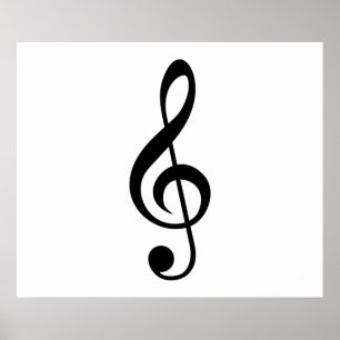 Treble Clef G-Clef Musical Symbol Poster