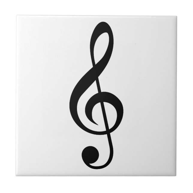Treble Clef G-Clef Musical Symbol Tile (Front)