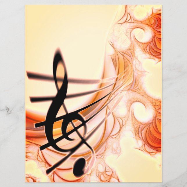 Treble Clef Gold 2 Musician Scrapbooking (Front)