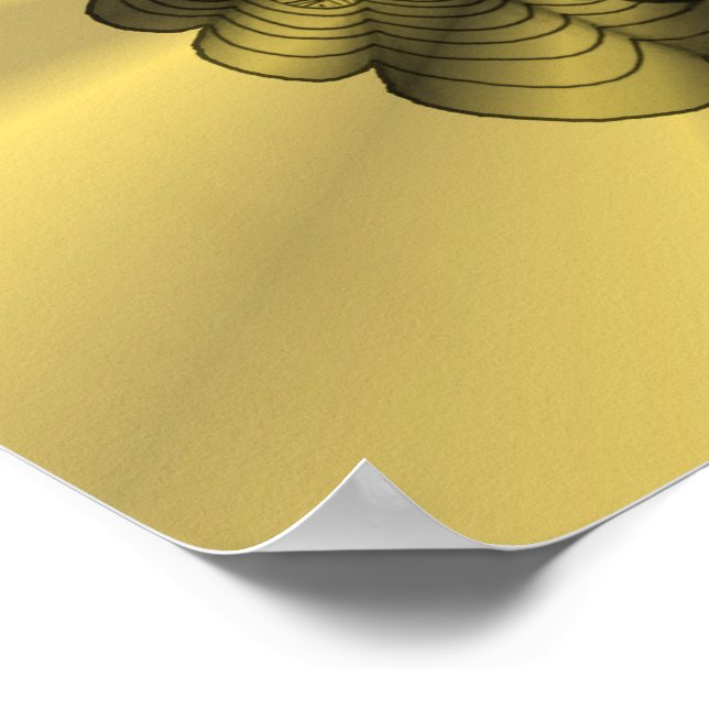 Treble Clef Gold Metallic Customizable Poster (Corner)
