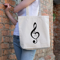 Treble Clef Heart Music Note Personalized