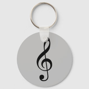 treble clef icon keychain