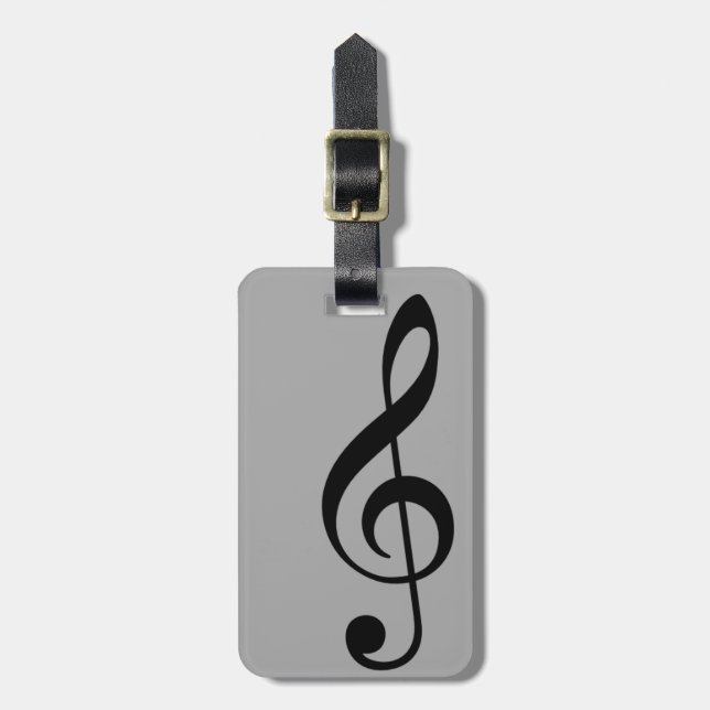 Treble Clef icon Luggage Tag (Front Vertical)