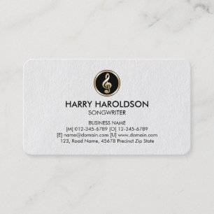 Treble Clef Icon Songwriter Premium Business Card