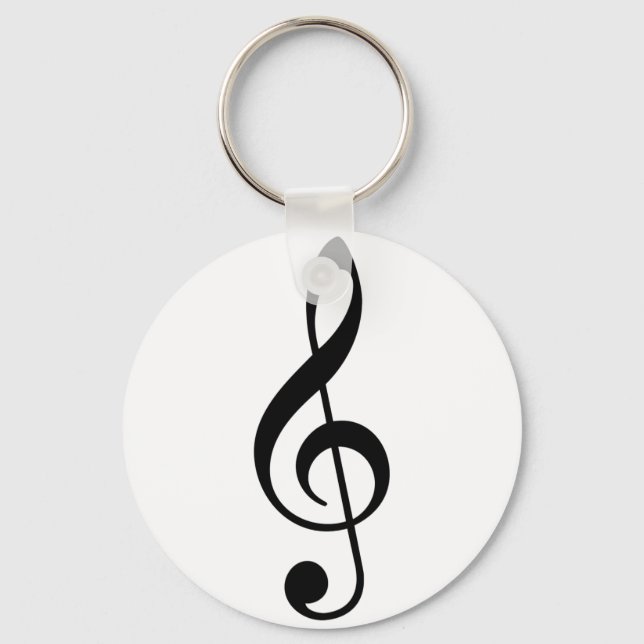 Treble Clef Keychain (Front)
