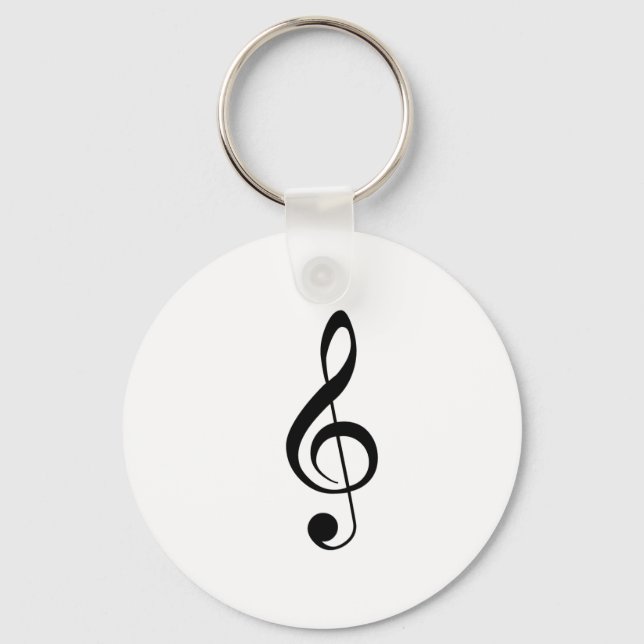 Treble Clef Keychain (Front)