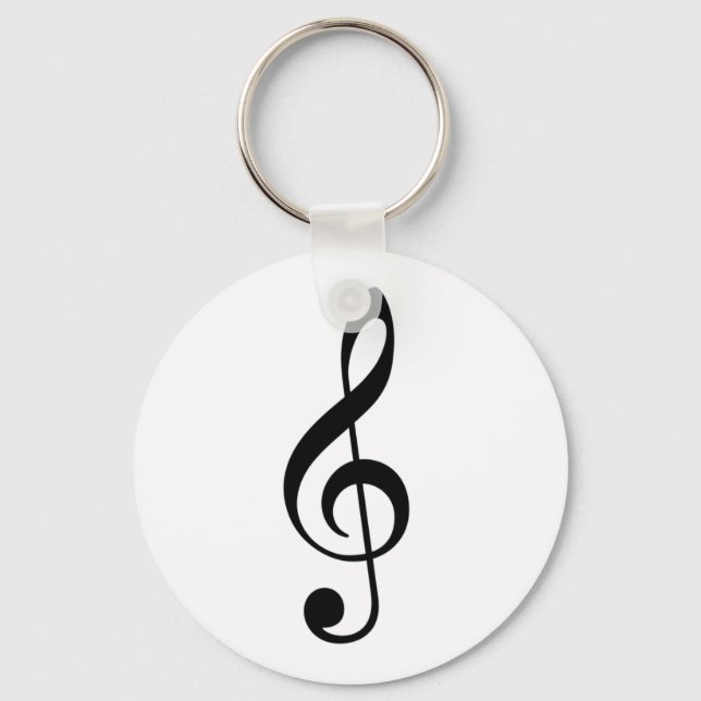 Treble Clef Keychain (Front)