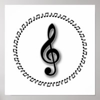 Treble Clef Music Note Design